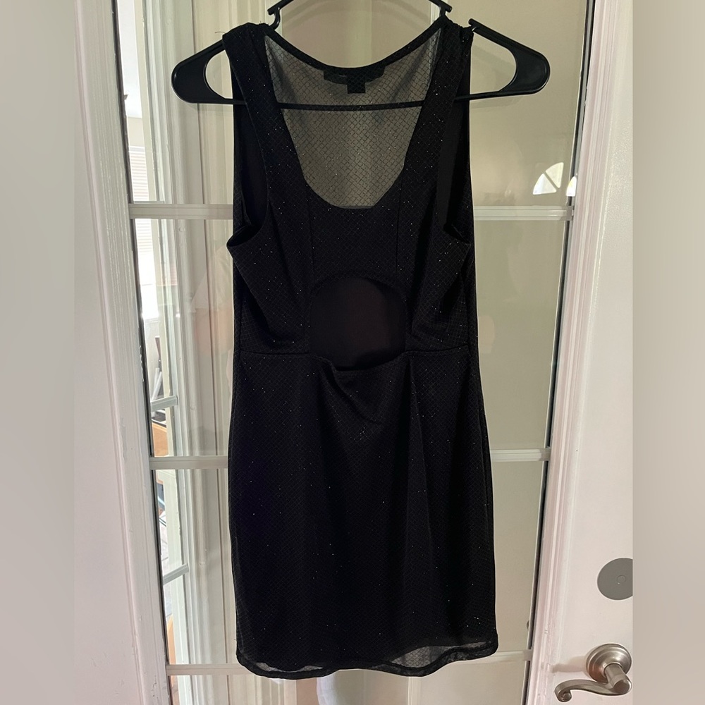 Black sparkly party dress mini